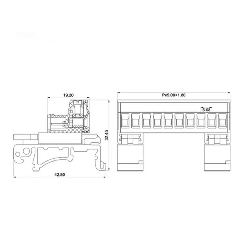 5 pin terminal block connector