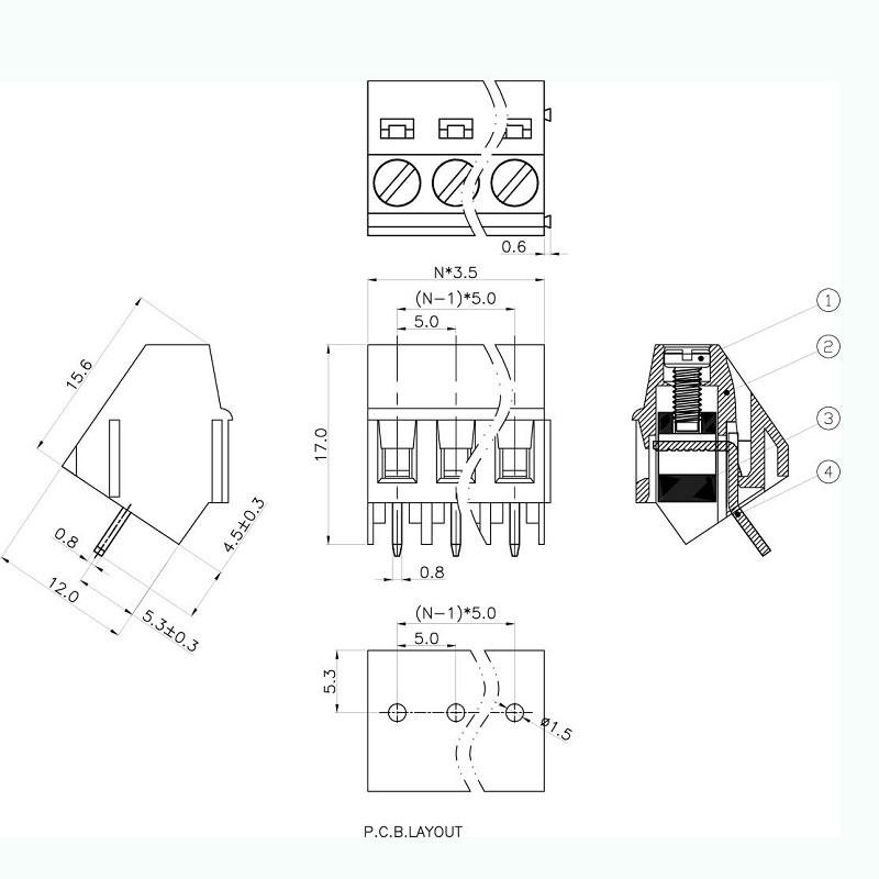 4 way connector block