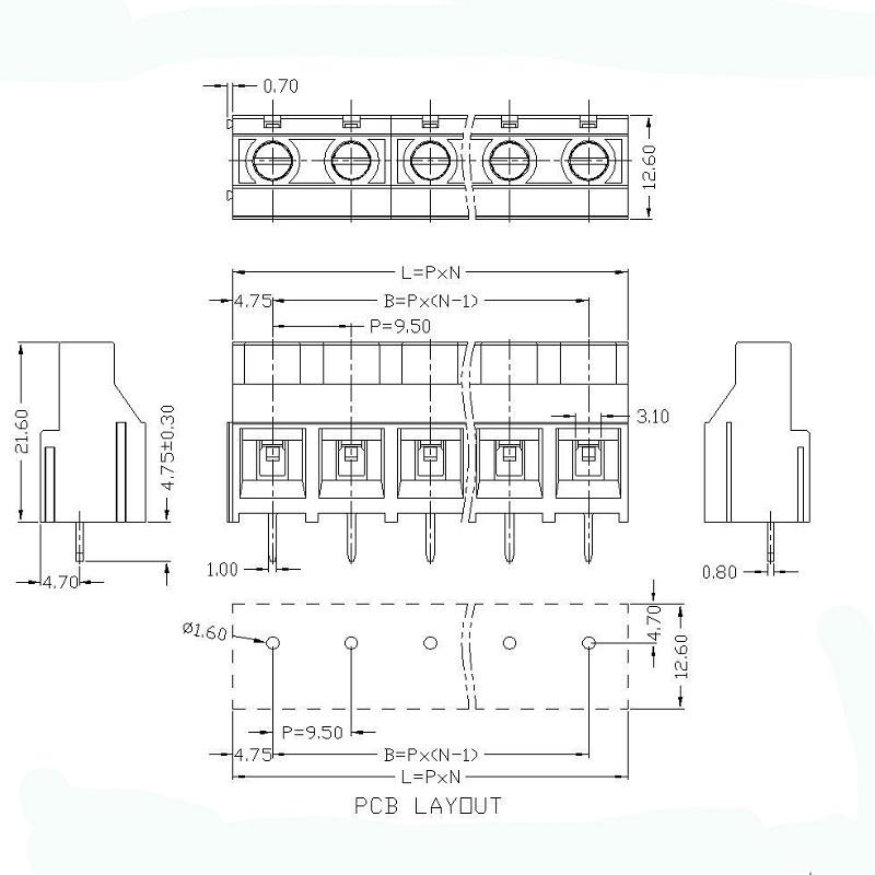 terminal screw block