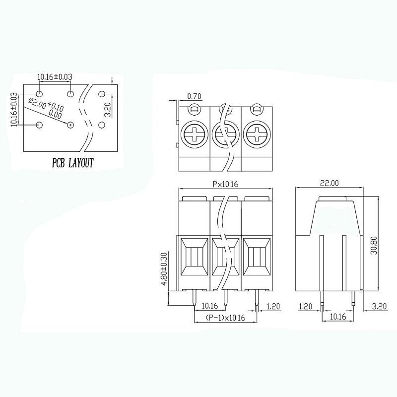 pluggable screw terminal block