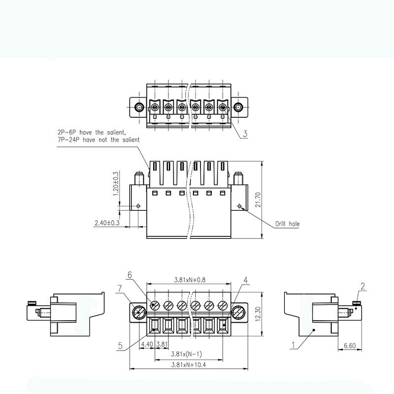 pcb screw terminal block